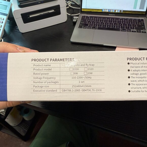 20W ELECTRIC INSECT FLY KILLER BUG MOSQUITO ZAPPER UV HOME INDOOR PEST‎ CATCHER - Picture 2 of 2